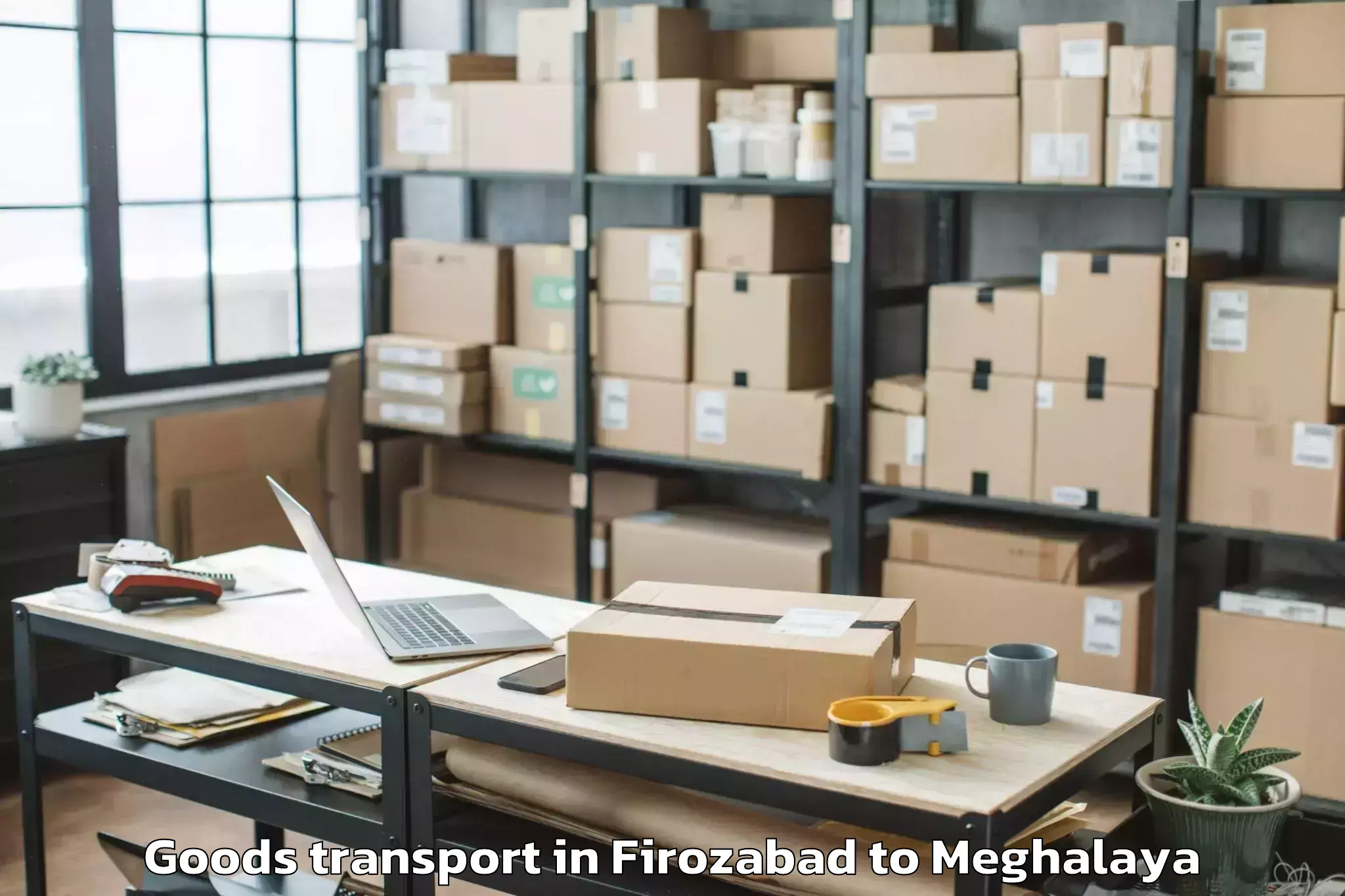 Book Firozabad to Songsak Goods Transport